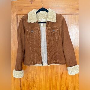 Vintage Abercrombie & Fitch corduroy jacket with faux fur